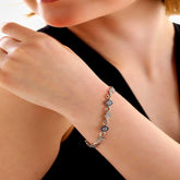 Bracelet papillon en argent pour femme contre le mauvais œil